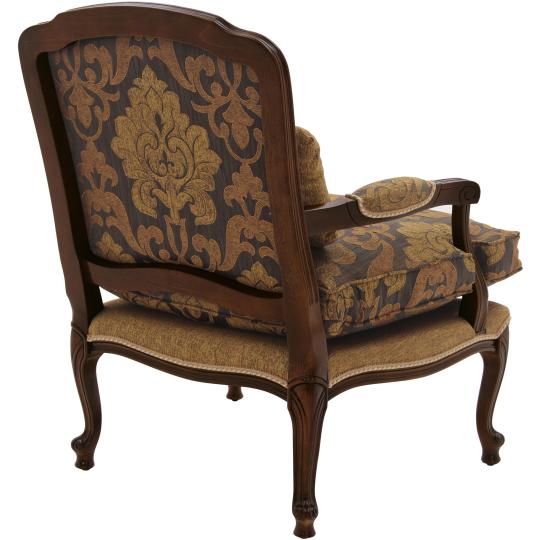 elegantny dreveny ram fotel klasicky caluneny fotel hnedy luxusny villa nabytok pohodlny rozmerny balaton zamok nabytok caluneny.jpg